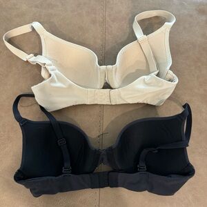 Skims Fits Everybody Full Coverage Bra Bundle of 2 (32b Soot and Sand)